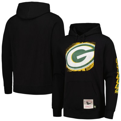 Толстовка Green Bay Packers Mitchell & Ness Gridiron Classics Big Face 7.0 - Black