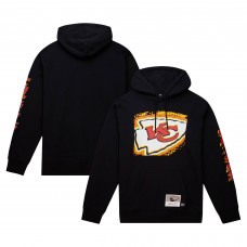 Толстовка Kansas City Chiefs Mitchell & Ness Gridiron Classics Big Face 7.0 - Black