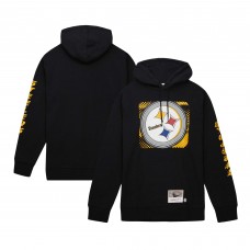 Pittsburgh Steelers Mitchell & Ness Black Gridiron Classics Big Face 7.0 Pullover Hoodie Pittsburgh Steelers Mitchell & Ness Black Gridiron Classics Big Face 7.0 Pullover Hoodie