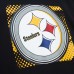 Pittsburgh Steelers Mitchell & Ness Black Gridiron Classics Big Face 7.0 Pullover Hoodie