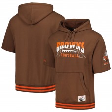 Толстовка Cleveland Browns Mitchell & Ness Pre-Game Short Sleeve - Brown