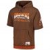 Толстовка Cleveland Browns Mitchell & Ness Pre-Game Short Sleeve - Brown