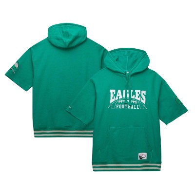 Толстовка Philadelphia Eagles Mitchell & Ness Pre-Game Short Sleeve - Kelly Green