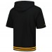 Pittsburgh Steelers Mitchell & Ness Black Pre-Game Short Sleeve Pullover Hoodie