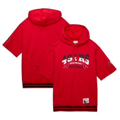 Футболка с капюшоном San Francisco 49ers Mitchell & Ness Pre-Game - Scarlet