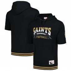 Толстовка New Orleans Saints Mitchell & Ness Black Pre-Game Short Sleeve