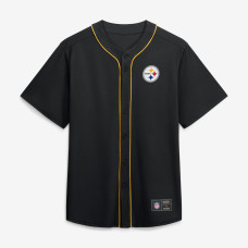 Рубашка Pittsburgh Steelers Fanatics Black After Hours Baseball Top Рубашка Pittsburgh Steelers Fanatics Black After Hours Baseball Top