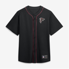 Atlanta Falcons Fanatics Black After Hours Button-Up Baseball Top Atlanta Falcons Fanatics Black After Hours Button-Up Baseball Top