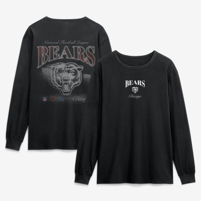 Футболка с длинным рукавом Chicago Bears Fanatics Black Midnight Falls