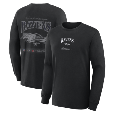 Футболка с длинным рукавом Baltimore Ravens Fanatics Black Midnight Falls
