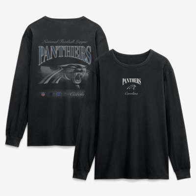 Футболка с длинным рукавом Carolina Panthers Fanatics Black Midnight Falls