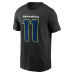 Seattle Seahawks Jaxon Smith-Njigba Nike Black Carbon Name & Number T-Shirt
