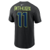 Seattle Seahawks Jaxon Smith-Njigba Nike Black Carbon Name & Number T-Shirt