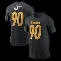 Pittsburgh Steelers T.J. Watt Nike Black Carbon Name & Number T-Shirt