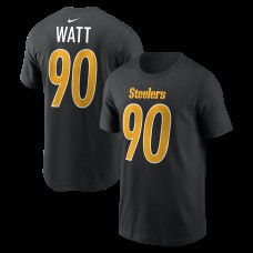 Pittsburgh Steelers T.J. Watt Nike Black Carbon Name & Number T-Shirt