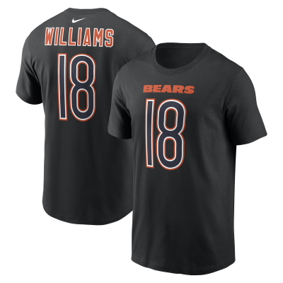 Футболка Chicago Bears Caleb Williams Nike Black Carbon Name & Number