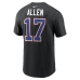 Футболка Buffalo Bills Josh Allen Nike Black Carbon Name & Number