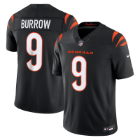 Джерси Cincinnati Bengals Joe Burrow Nike Black Team Vapor F.U.S.E. Stitched Limited