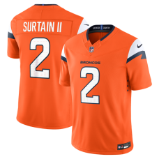 Джерси Denver Broncos Patrick Surtain II Nike Orange Team Vapor F.U.S.E. Stitched Limited Джерси Denver Broncos Patrick Surtain II Nike Orange Team Vapor F.U.S.E. Stitched Limited