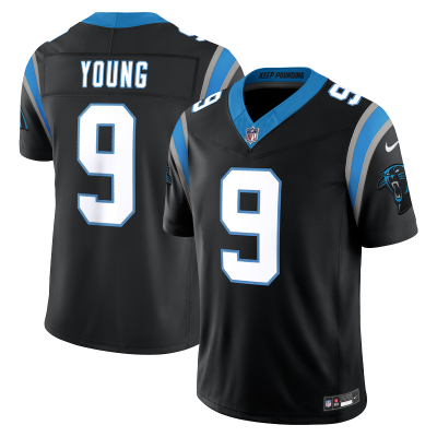 Джерси Carolina Panthers Bryce Young Nike Black Team Vapor F.U.S.E. Stitched Limited