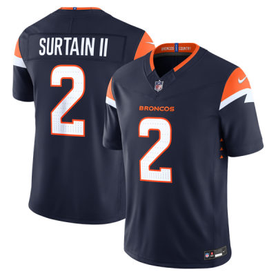 Джерси Denver Broncos Patrick Surtain II Nike Navy Alternate Vapor F.U.S.E. Stitched Limited