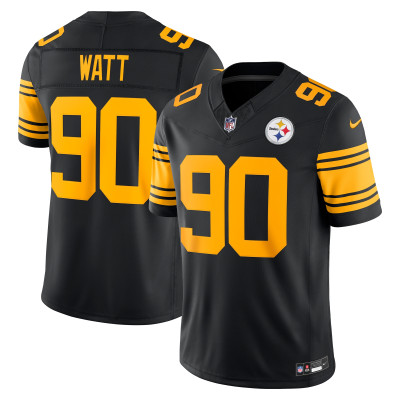 Джерси Pittsburgh Steelers T.J. Watt Nike Black Alternate Vapor F.U.S.E. Stitched Limited