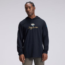 Jacksonville Jaguars Nike 2026 Rivalries Collection Sideline Lightweight Hooded Long Sleeve Top - Black Jacksonville Jaguars Nike 2026 Rivalries Collection Sideline Lightweight Hooded Long Sleeve Top - Black