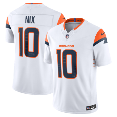 Джерси Denver Broncos Bo Nix Nike White Vapor F.U.S.E. Stitched Limited