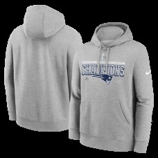 New England Patriots Nike Heather Gray 2025 AFC Champions Locker Room Trophy Collection Hoodie New England Patriots Nike Heather Gray 2025 AFC Champions Locker Room Trophy Collection Hoodie