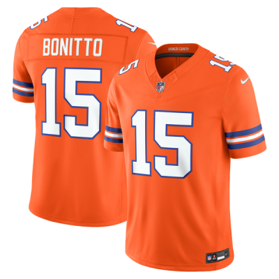 Джерси Denver Broncos Nik Bonitto Nike Orange Alternate Mile High Collection 1977 Throwback Vapor F.U.S.E. Stitched Limited