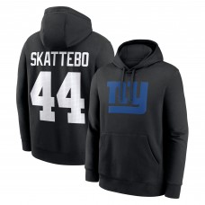New York Giants Cam Skattebo Nike Black Player Name & Number Fleece Hoodie