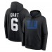 New York Giants Jaxson Dart Nike Black Player Name & Number Fleece Hoodie