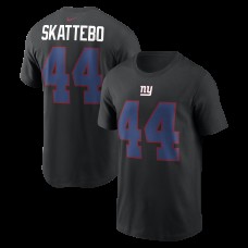 New York Giants Cam Skattebo Nike Black Name & Number T-Shirt