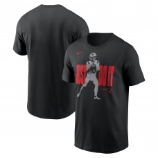New England Patriots Drake Maye Nike Black Just Do It T-Shirt New England Patriots Drake Maye Nike Black Just Do It T-Shirt