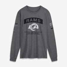 Футболка с длинным рукавом Los Angeles Rams Nike 2026 Salute to Service - Gray Футболка с длинным рукавом Los Angeles Rams Nike 2026 Salute to Service - Gray