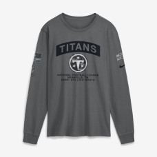 Футболка с длинным рукавом Tennessee Titans Nike 2026 Salute to Service - Gray Футболка с длинным рукавом Tennessee Titans Nike 2026 Salute to Service - Gray