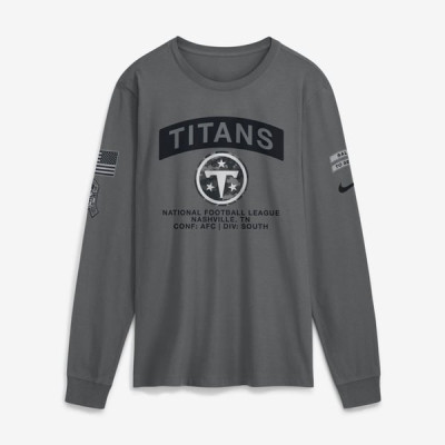 Футболка с длинным рукавом Tennessee Titans Nike 2026 Salute to Service - Gray