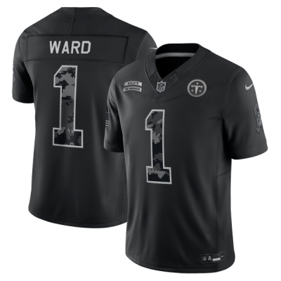 Джерси Cameron Ward Tennessee Titans Nike 2026 Salute to Service Stitched Limited - Black