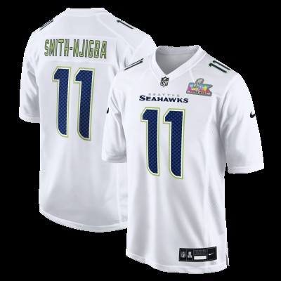 Seattle Seahawks Jaxon Smith-Njigba Nike White Super Bowl LX Patch Tundra Fashion Game Jersey