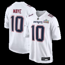 New England Patriots Drake Maye Nike White Super Bowl LX Patch Tundra Fashion Game Jersey New England Patriots Drake Maye Nike White Super Bowl LX Patch Tundra Fashion Game Jersey