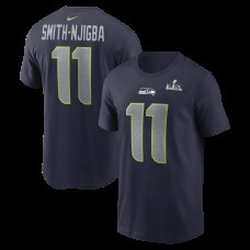 Seattle Seahawks Jaxon Smith-Njigba Nike College Navy Super Bowl LX Patch Name & Number T-Shirt Seattle Seahawks Jaxon Smith-Njigba Nike College Navy Super Bowl LX Patch Name & Number T-Shirt