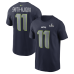 Футболка Seattle Seahawks Jaxon Smith-Njigba Nike College Navy Super Bowl LX Patch Name & Number 