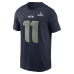 Футболка Seattle Seahawks Jaxon Smith-Njigba Nike College Navy Super Bowl LX Patch Name & Number 