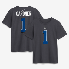 Футболка Ahmad Sauce Gardner Indianapolis Colts Nike 2026 Rivalries Collection Name & Number - Anthracite