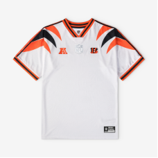 Cincinnati Bengals Fanatics White Football x Football V-Neck Fan Top