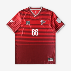 Atlanta Falcons Fanatics Red Football x Football V-Neck Fan Top Atlanta Falcons Fanatics Red Football x Football V-Neck Fan Top