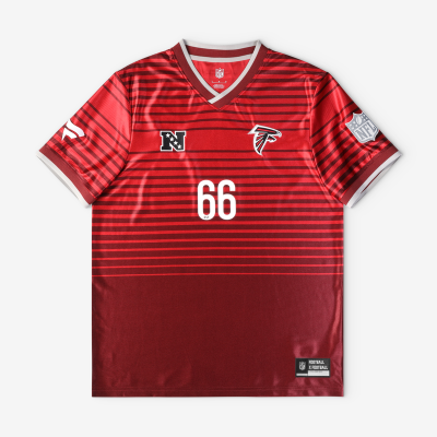 Atlanta Falcons Fanatics Red Football x Football V-Neck Fan Top