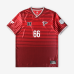 Atlanta Falcons Fanatics Red Football x Football V-Neck Fan Top