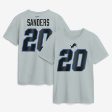 Футболка Barry Sanders Detroit Lions Nike 2026 Rivalries Collection Name & Number - Silver