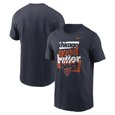 Футболка Chicago Bears Nike Navy Local Phrase Club